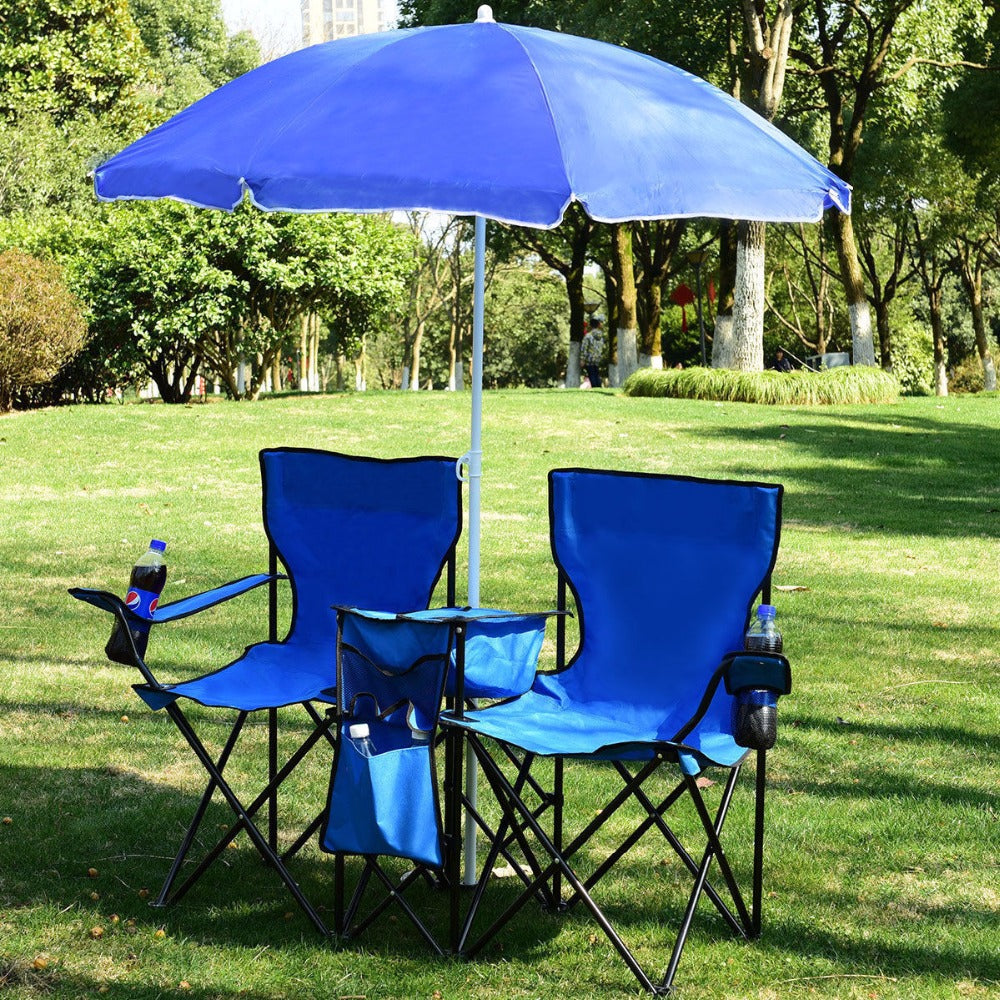 Portable Folding  Chair   and Umbrella for Garden