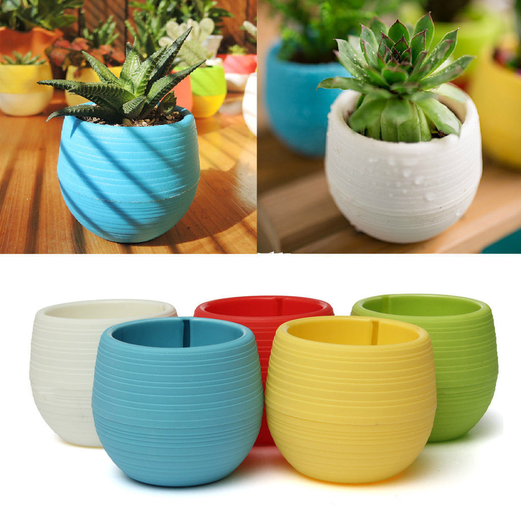 Colourful Plastic Flower  Pots for Garden