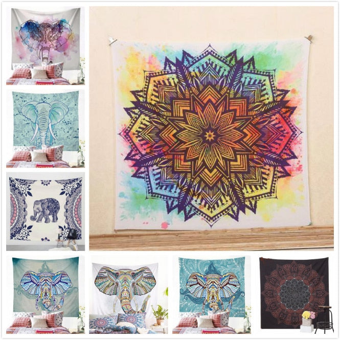 3D Printed Indian Mandala Blankets Wall Hanging Tapestry