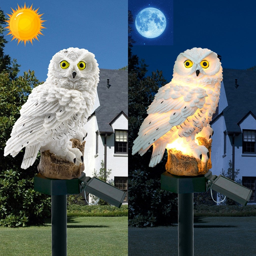 Solar Powered Owl Lamp